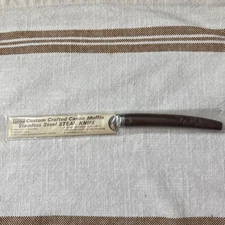 Vintage Ekco Eterna Epic Canoe Muffin Long Stainless Steel Steak Knives New