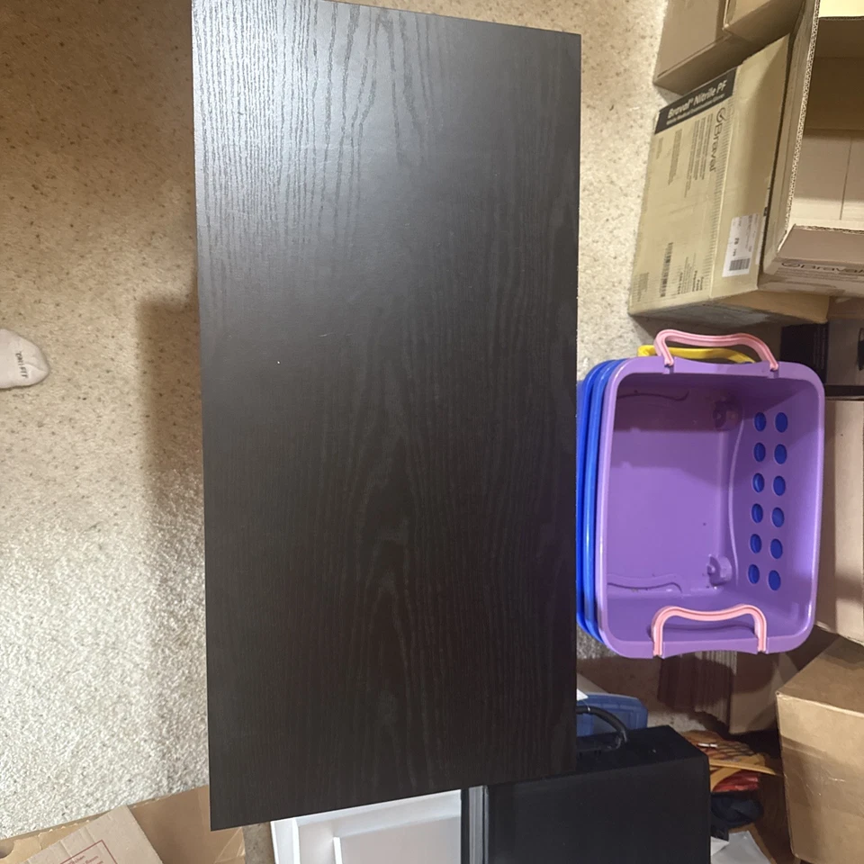 Mainstays Writing Desk, True Black Oak Finish - Image 4 of 4