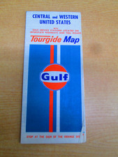 Vtg 1960's Central & Western United States Gulf Oil Highway Road Map