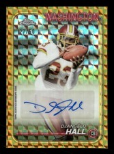 2024 Topps Chrome DeAngelo Hall Gold Geometric Refractor Auto /50 TV2263