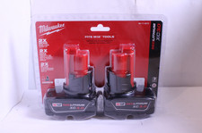 New Milwaukee M12 48-11-2412 12 Volt 3.0 Ah XC Red Lithium Batteries 2 Pack