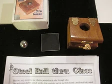 Steel Ball Through Glass Magic Trick - Close-Up, Illusion, Penetration, Wooden
