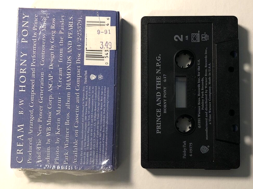 Cream - Prince And The NPG - 1991 Cassette Tape Single - Includes "Horny Pony" - Picture 2 of 2