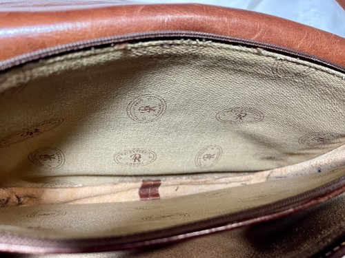 Borsa a mano vintage in pelle marrone marrone scuro DR Pelletterie Firenze borsa italiana tracolla - Foto 13 di 19