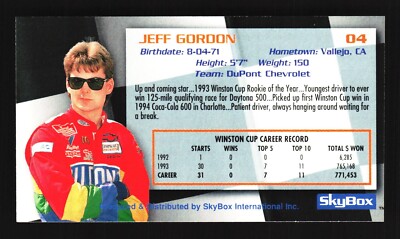 1994 SkyBox #4 Jeff Gordon's Car NM+ 7614 | eBay