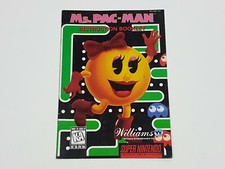 Ms. Pac-Man Authentic Original SNES Super Nintendo Manual Only