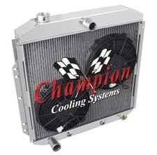 Ar Champion 2 Row Radiator W 10 Fans For 1953 - 1956 Ford Truck V6 V8 Engine