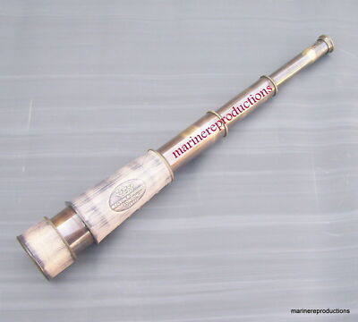Kelvin & Hughes London - télescope marin victorien en laiton de 19