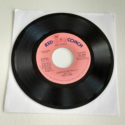 HOT LINE Juice It Up Part 1 / Part 2 Great Cheap FUNK 7'' Red Coach 1974 HEAR