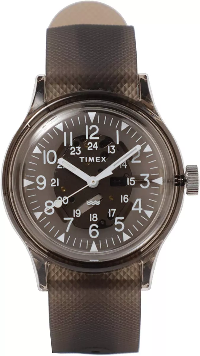 Timex × BEAMS BOY bespoke original camper black skeleton three-needle watch...