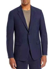 Theory L64202 Mens Navy Chambers Millennium Stripe Slim Fit Suit Jacket Size 40S