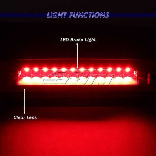 Chrome Housing LED Third Brake Light For Ford Escape 2008-2012 – Red Lens