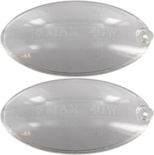 Falcon Rangemaster Cooker Hood Extractor Fan Bulb Lamp Light Oval Lens Covers x2