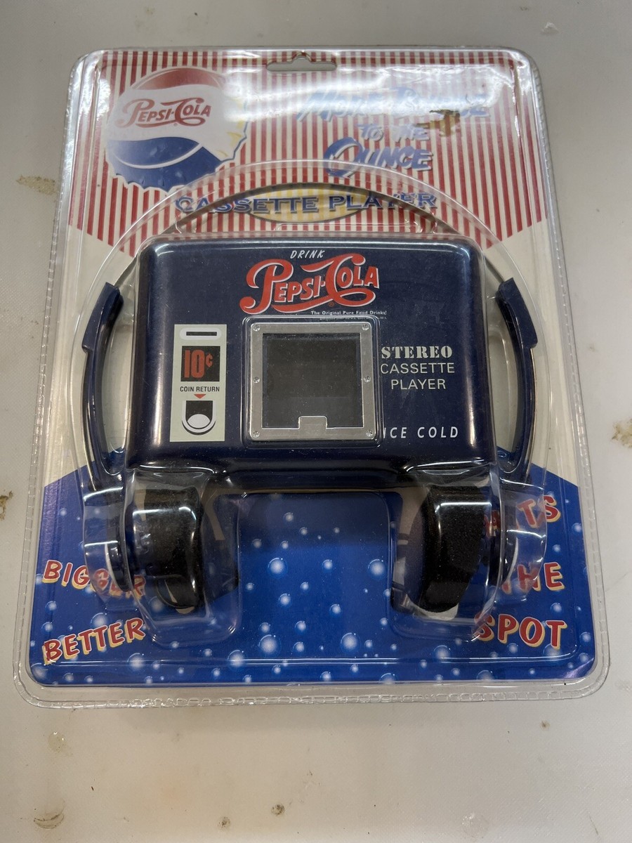 Vintage NOS 1997 Pepsi-Cola Personal AM/FM Radio Cassette Player
