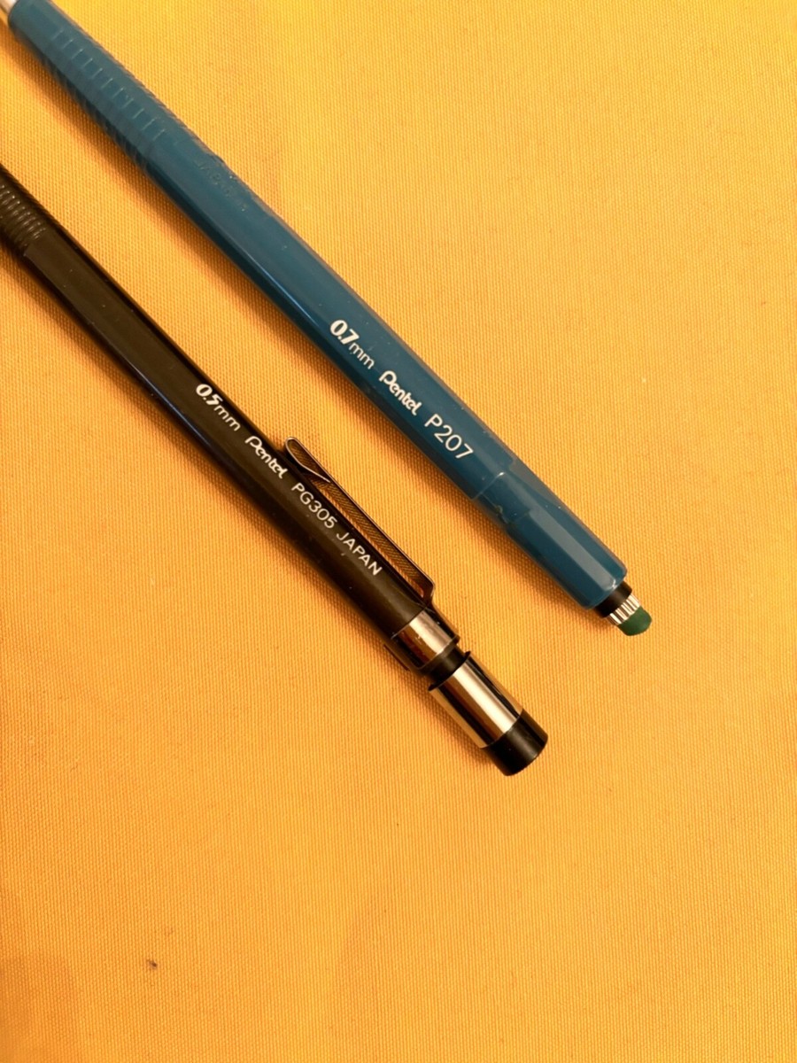 Vintage PENTEL 0.5mm / 0.7mm mechanical pencils P207 / PG305 Japan