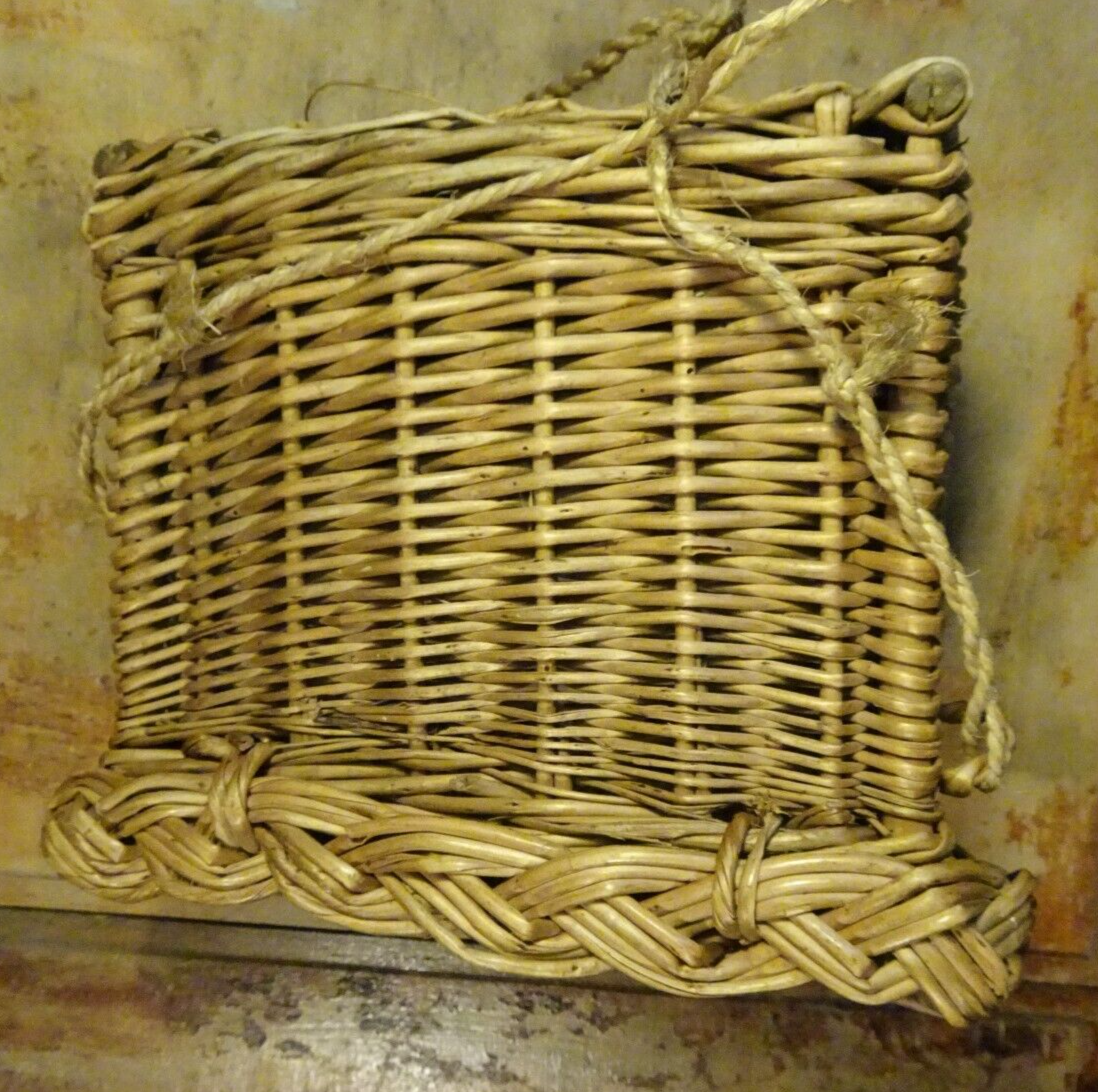 🧺 Vieux Panier De Pêche En Osier Tressé - Déco Vintage Ou Rangement