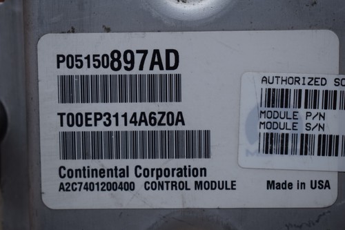 2015 DODGE RAM 1500 3.6L ENGINE COMPUTER MODULE ECU ECM 05150897AD OEM - Picture 2 of 10