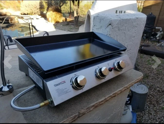 My first time using a griddle - it's the hibachi stove top I