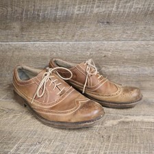 Chaps Oxfords Dress Shoes Leather Wing Tip Brown 96-98722 Men's Size 11.5