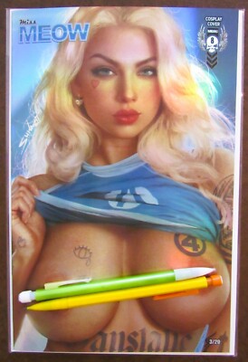 MISS MEOW #8 SHIKARII Invisible Woman FANTASTIC FOUR N'ty Bad Girl Up-Close FOIL