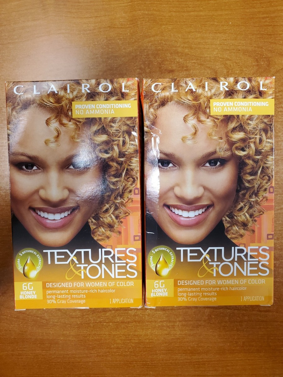 2 Pk: Clairol Textures & Tones Permanent Hair Color *6G Honey