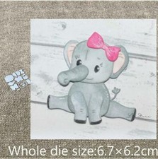 Metal Cutting Dies Cute Bow Elephant Decoration Scrapbook Die Album Craft Cuts