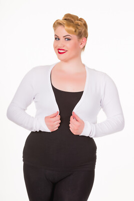 Schneewittchen Rockabilly Vintage Pinup Flickers Bolero Shrug PLUS Size Top BANNED