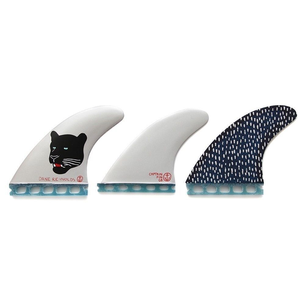 Captain Fin Co Dane Reynolds Thruster FINS Silver NEW FIN