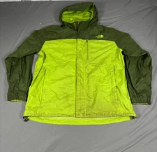 The North Face Mountain Parka Jacket Mens Large Green Ripstop Hooded Full Zipper