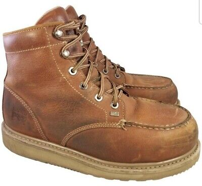 TIMBERLAND PRO MOC BOOTS WORK SAFETY STEEL TOE BROWN SIZE 9.5 WIDE | eBay