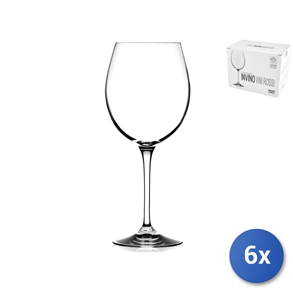 6x Clear Glass Wine Cup For Red Wine Rcr CL65