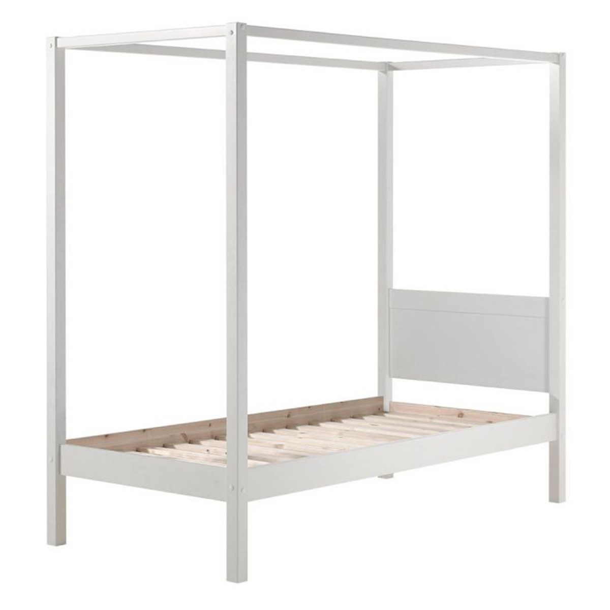 Lit enfant baldaquin Pino 90x200cm pour faciliter le coucher autonome