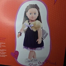 Our Generation Plus The Plush Deluxe Outfit Holiday Dress New In Box
