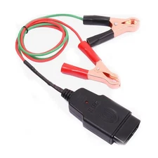 OBD II Memory Saver Connector, 2 Alligator Clips, Car Battery Replacement