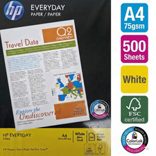 HP Everyday A4 Printer Paper 75gsm 500 Sheets White FSC ColorLok Inkjet Laser