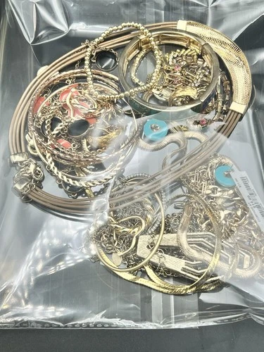 20+ Piece Jewelry Mystery Bag Lot Gold-Tone - Wearable Vintage & Modern - Jar