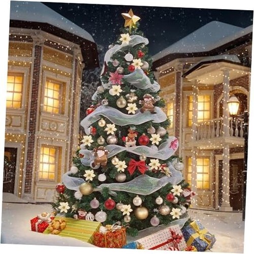 10FT Christmas Tree Premium Hinged Artificial Pine Tree with Solid 10ft Green