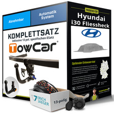 Für HYUNDAI i30 Fliessheck GD Anhängerkupplung abnehmbar +eSatz 13pol 11-17 AHK