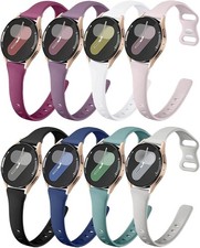 8 Pack Soft Silicone Strap Compatible with Samsung Galaxy Watch 40mm 44mm