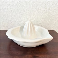 MOVING SALE | Vintage Handmade White Stoneware Citrus Juicer (Made in USA)