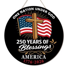 250 Anniversary America Door Sign 4th of July US National Flag 250 Years of B