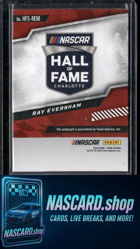 2023 Panini Prime #HFS-REM Ray Evernham Hall of Fame Signatures #/99 - Image 2 of 2
