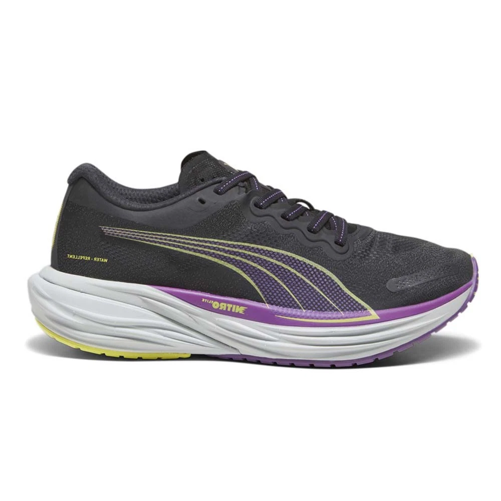 PUMA Deviate Nitro 2 Running Womens Black, Purple Sneakers Athletic Shoes 37913