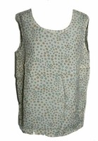 Sommertop Top TrÄGertop Creme TÜRkis Beige Kreise Viskose 46 Neu
