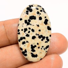 Trendy Natural Dalmatian Jasper Loose Gemstone Oval Cabochon 20 Ct 34X19X4 mm