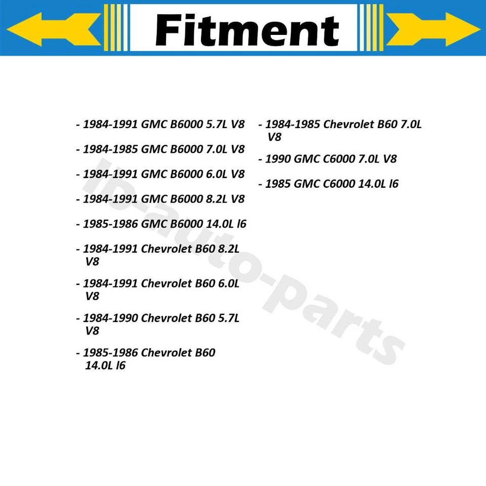 Manguera de freno delantera 2x para 1983 1984 1985 1988 1989 1990 GMC C6000 8,2 L Foto 3 de 4