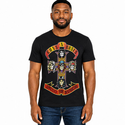 Guns N Roses T-Shirt Herren Medium Rundhals Appetite For Destruction Grafik Rock