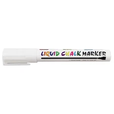 White Liquid Chalk Markers - 100 pack, 5mm Reversible Bullet & Chisel Tips