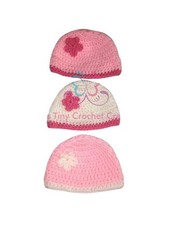 Baby Hat Set Blue or Pink Baby Shower Gift Fall Winter Accessory Infant Beanies