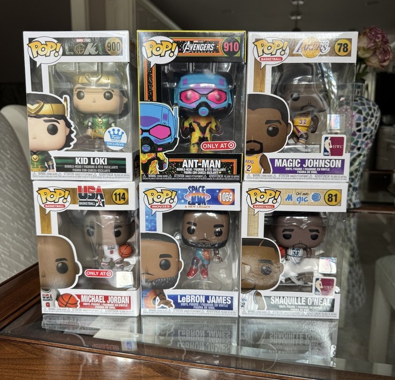 Funko Pop! Lot of 6🔥 Lebron, Jordan, Antman, Kid Loki, Shaq, Magic